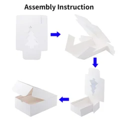 24pcs White Christmas Cookie Boxes -Christmas Favors Shop 24Pcs White Treat Boxes with Window 3 result 600x600 1