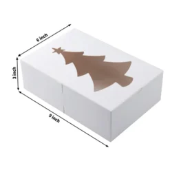 24pcs White Christmas Cookie Boxes -Christmas Favors Shop 24Pcs White Treat Boxes with Window 5 result 600x600 1