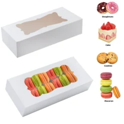 24pcs Christmas White Cookie Boxes With Window -Christmas Favors Shop 24Pcs White Treat Cookie Boxes 4 result 600x600 1