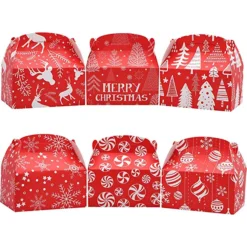 24pcs 3D Cardboard Christmas Gift Wrap Box 10 24pcs 3D Cardboard Christmas Gift Wrap Box -Christmas Favors Shop 24pcs 3D Cardboard Christmas Gift Wrap Box 1