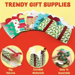 24pcs 3D Christmas Goodie Gift Boxes With Bow -Christmas Favors Shop 24pcs 3D Christmas Goodie Gift Boxes with Bow 5 600x600 1