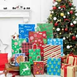 24pcs Assorted Christmas Gift Bags Bulk