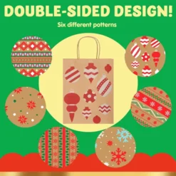24pcs Christmas Assorted Prints Kraft Gift Bags -Christmas Favors Shop 24pcs Christmas Assorted Prints Kraft Gift Bags 6 结果 600x600 1
