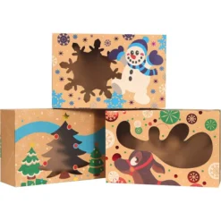24pcs Christmas Bakery Brown Kraft Treat Boxes -Christmas Favors Shop 24pcs Christmas Bakery Brown Kraft Treat Boxes 4 结果 600x600 1