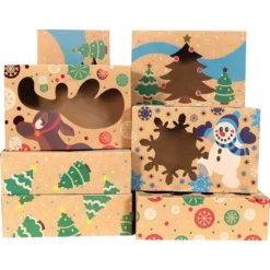 24pcs Christmas Bakery Brown Kraft Treat Boxes -Christmas Favors Shop 24pcs Christmas Bakery Brown Kraft Treat Boxes 6 结果 600x600 1