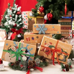 24pcs Christmas Gift Boxes With Window Auto-Popup
