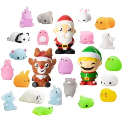 26pcs Christmas Mochi Squishy Toys Set