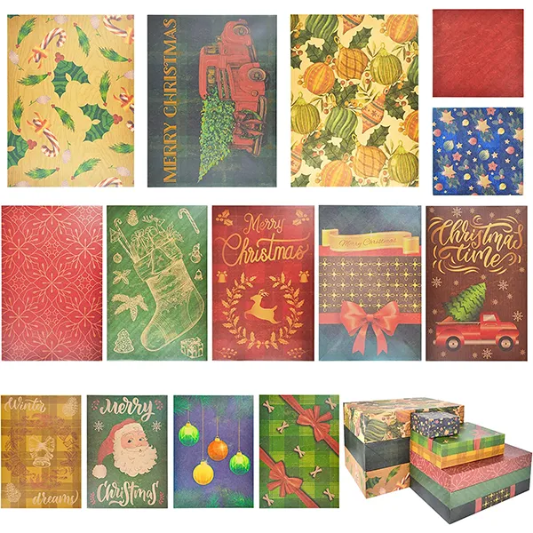 28pcs Kraft Paper Christmas Shirt Gift Boxes 4 28pcs Kraft Paper Christmas Shirt Gift Boxes - Image 2