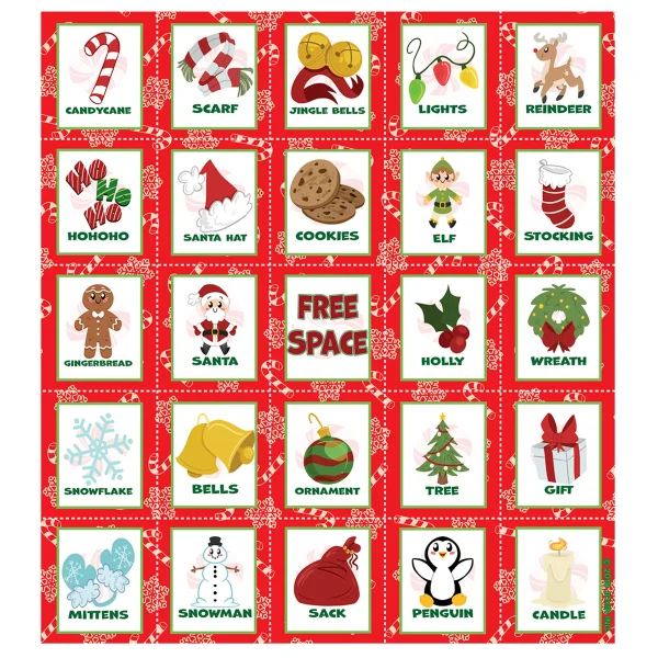 24pcs Christmas Bingo Cards For Kids 6 24pcs Christmas Bingo Cards For Kids - Image 4