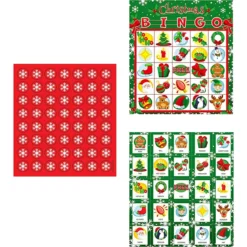 28pcs Christmas Bingo Cards For Kids -Christmas Favors Shop 28pcs Christmas Bingo Cards for Kids 1