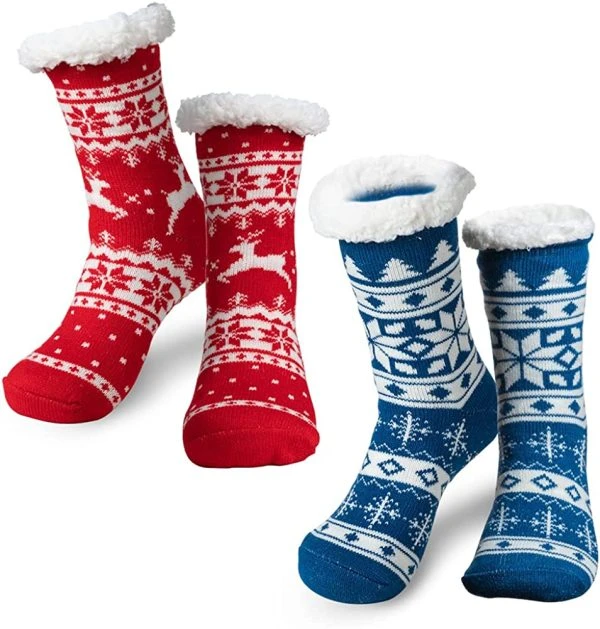 2pcs Christmas Slipper Socks For Women 3 2pcs Christmas Slipper Socks For Women