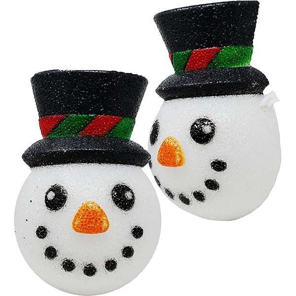 2pcs Christmas Snowman Porch Light Cover 4 2pcs Christmas Snowman Porch Light Cover - Image 2