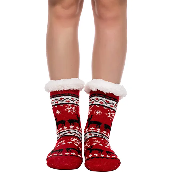2pcs Christmas Slipper Socks With Grip 8 2pcs Christmas Slipper Socks With Grip - Image 6