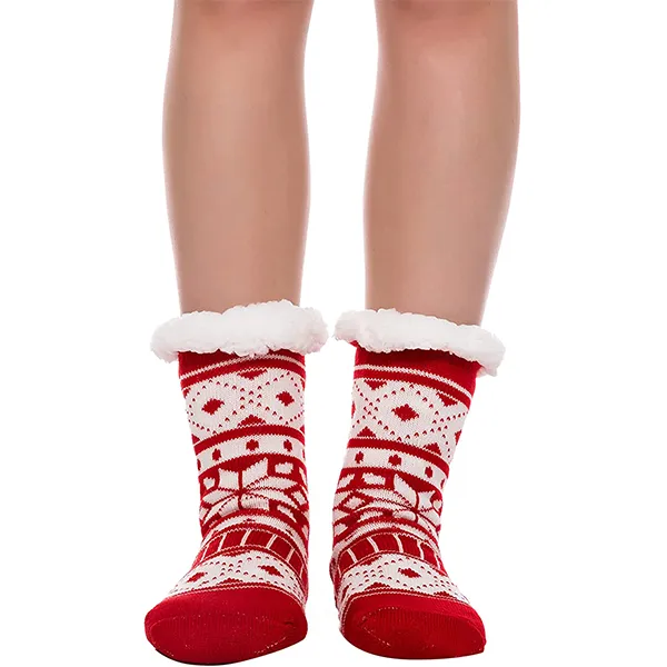 2pcs Womens Christmas Slipper Socks With Grip 6 2pcs Womens Christmas Slipper Socks With Grip - Image 4
