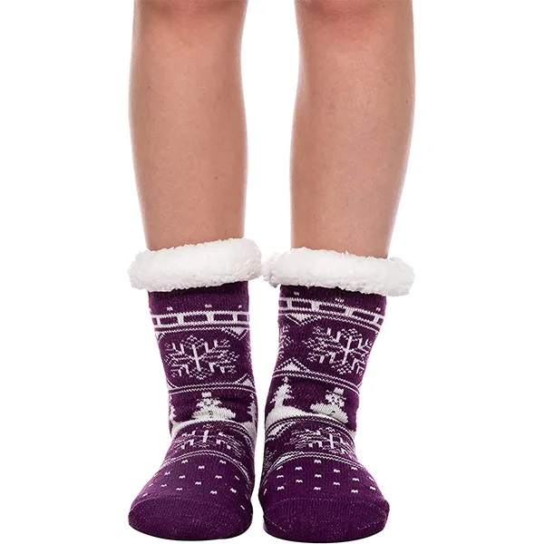 2pcs Womens Christmas Slipper Socks With Grip 8 2pcs Womens Christmas Slipper Socks With Grip - Image 6
