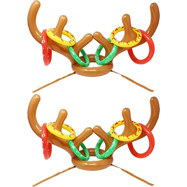 2pcs Christmas Reindeer Inflatable Antler Toss Game 3 2pcs Christmas Reindeer Inflatable Antler Toss Game