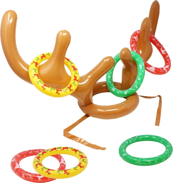 2pcs Christmas Reindeer Inflatable Antler Toss Game 5 2pcs Christmas Reindeer Inflatable Antler Toss Game - Image 3