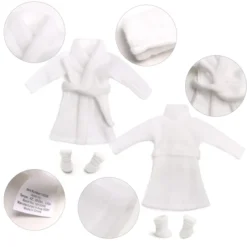 2pcs Christmas Elf White Bathrobe -Christmas Favors Shop 2Pcs Santa White Elf Bathrobe 3 result 600x600 1