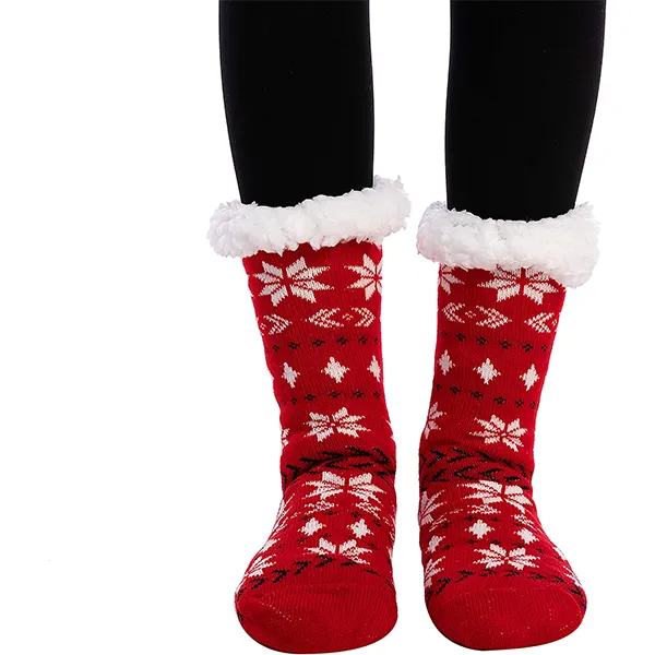 2pcs Women's Fleece Lining Soft Slipper Socks 7 2pcs Women's Fleece Lining Soft Slipper Socks - Image 5