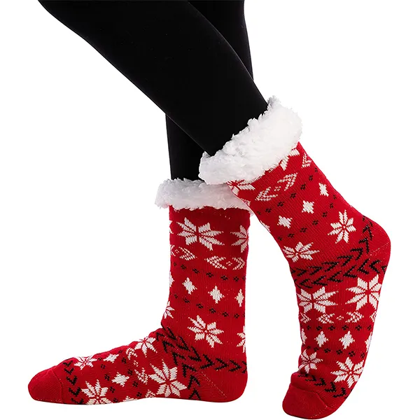 2pcs Women's Fleece Lining Soft Slipper Socks 8 2pcs Women's Fleece Lining Soft Slipper Socks - Image 6