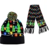 2pcs Christmas Tree LED Light Up Beanie Cap & Scarf -Christmas Favors Shop 2pcs Christmas Tree LED Light Up Beanie Cap amp Scarf