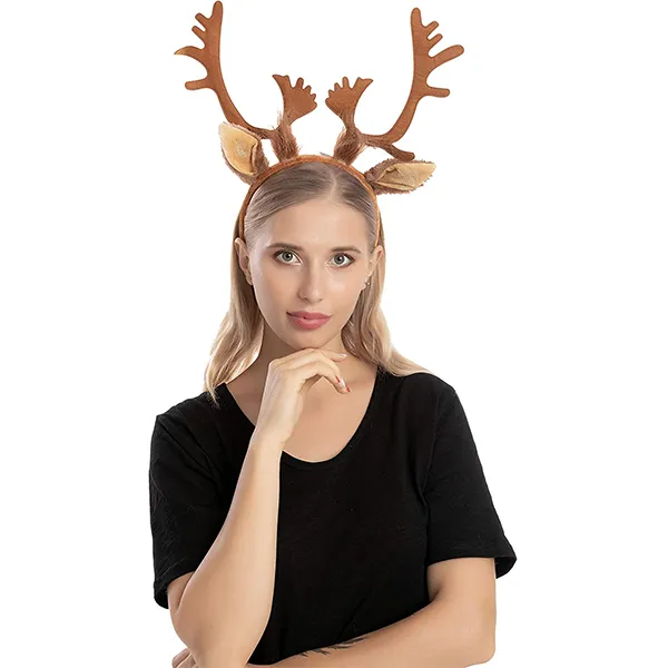 2pcs Reindeer Antler Headbands 4 2pcs Reindeer Antler Headbands - Image 2