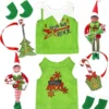 2pcs Rock N Roll Santa Elf Couture For Elf Doll -Christmas Favors Shop 2pcs Rock n Roll Santa Elf Couture For Elf Doll 5 600x621 1