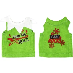 2pcs Rock N Roll Santa Elf Couture For Elf Doll 10 2pcs Rock N Roll Santa Elf Couture For Elf Doll -Christmas Favors Shop 2pcs Rock n Roll Santa Elf Couture For Elf Doll 7