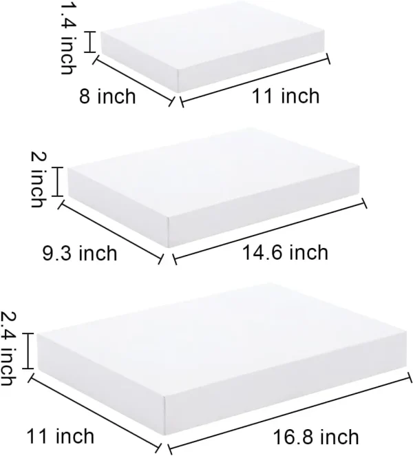 24pcs White Christmas Shirt Boxces With Lids 8 24pcs White Christmas Shirt Boxces With Lids - Image 6