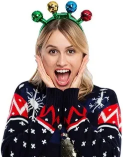 3pcs Light Up Bulb Christmas Headband -Christmas Favors Shop 3 Piece Christmas Disco Led Headband 4 result