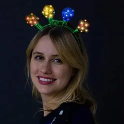 3pcs Light Up Bulb Christmas Headband -Christmas Favors Shop 3 Piece Christmas Disco Led Headband 5 result