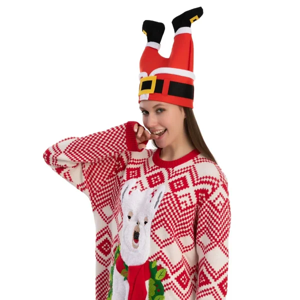 3pcs Christmas Santa Pants Hat Costume Accessories 3 3pcs Christmas Santa Pants Hat Costume Accessories
