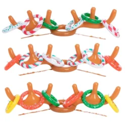 3pcs Inflatable Antler Toss Game For Christmas Party