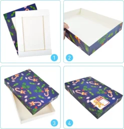 24pcs Assorted Christmas Shirt Boxes With Lids -Christmas Favors Shop 3 Size Assorted Shirt Gift Box Set with Vintage Design Set Painting Design With Stickers 24 Pcs 5 result result 600x624 1