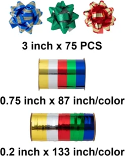 75pcs Self Adhesive Christmas Bow Decoration 3in 12 75pcs Self Adhesive Christmas Bow Decoration 3in -Christmas Favors Shop 3 inch Christmas Gift Bows 75 Pcs 5 result 600x743 1