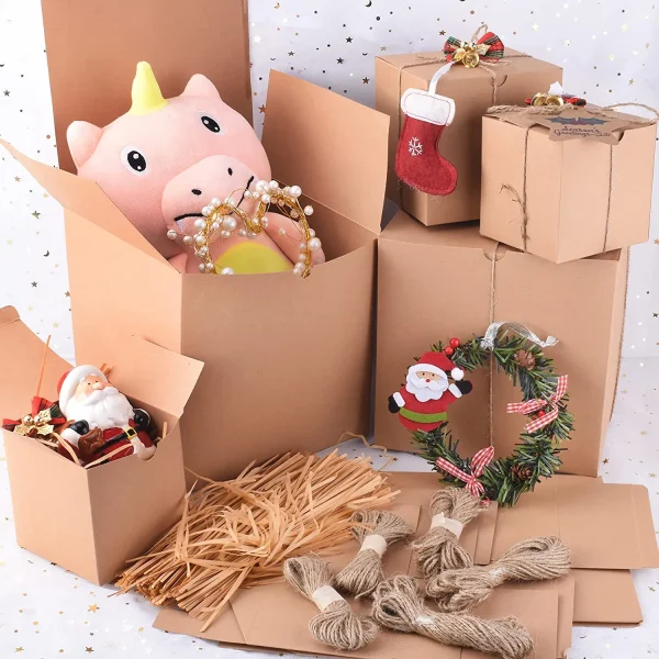 30pcs Christmas Brown Gift Boxes 3 30pcs Christmas Brown Gift Boxes