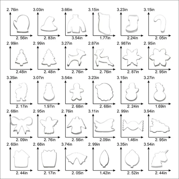 30pcs Christmas Cookie Cutter Set 6 30pcs Christmas Cookie Cutter Set - Image 4