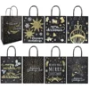 32pcs Black & Gold Christmas Treat Bags -Christmas Favors Shop 32Pcs Black amp White Gold Foil Christmas Paper Gift Bags 1 result 600x600 1