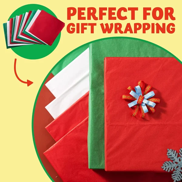 360pcs Assorted Christmas Gift Tissue Paper 7 360pcs Assorted Christmas Gift Tissue Paper - Image 5