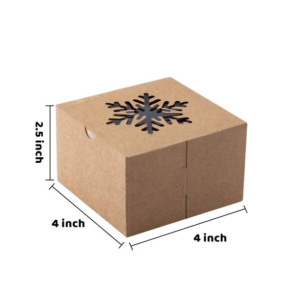 36pcs Brown Craft Christmas Cookie Boxes 5 36pcs Brown Craft Christmas Cookie Boxes - Image 3