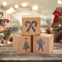 36pcs Brown Craft Christmas Cookie Boxes 13 36pcs Brown Craft Christmas Cookie Boxes -Christmas Favors Shop 36Pcs Brown Kraft Cookie Boxes 6 result 600x600 1