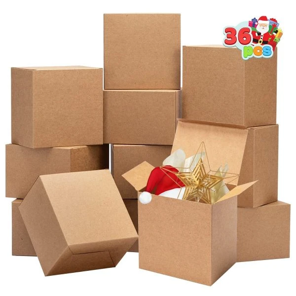 36pcs Christmas Brown Kraft Paper Gift Box 4 36pcs Christmas Brown Kraft Paper Gift Box - Image 2