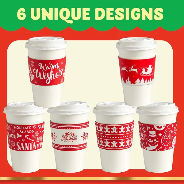 36pcs Christmas Coffee Cup Sleeves 5 36pcs Christmas Coffee Cup Sleeves - Image 3