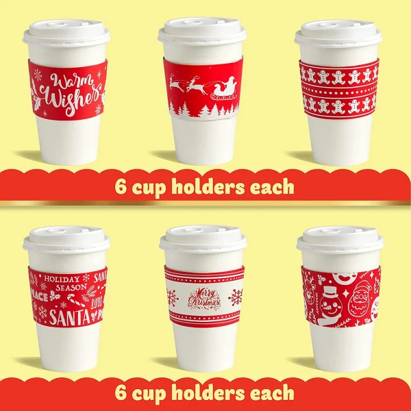36pcs Christmas Coffee Cup Sleeves 4 36pcs Christmas Coffee Cup Sleeves - Image 2