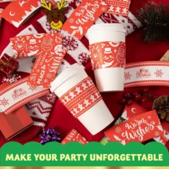 36pcs Christmas Coffee Cup Sleeves 11 36pcs Christmas Coffee Cup Sleeves -Christmas Favors Shop 36Pcs Christmas Coffee Tea Cup Sleeves 8 600x600 1