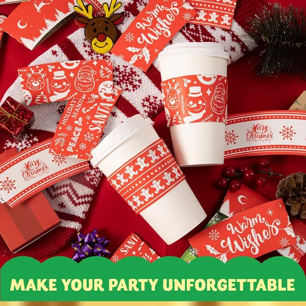 36pcs Christmas Coffee Cup Sleeves 6 36pcs Christmas Coffee Cup Sleeves - Image 4