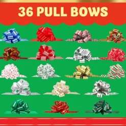 36pcs Christmas Gift Wrapping Pull Bow Ribbon 10 36pcs Christmas Gift Wrapping Pull Bow Ribbon -Christmas Favors Shop 36Pcs Christmas Gift Wrap Ribbon Pull Bows 2 600x600 1