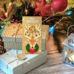 36pcs Kraft Paper Christmas Greeting Money Cards -Christmas Favors Shop 36Pcs Kraft Paper Christmas Holiday Greeting Cards and Money Holder 6