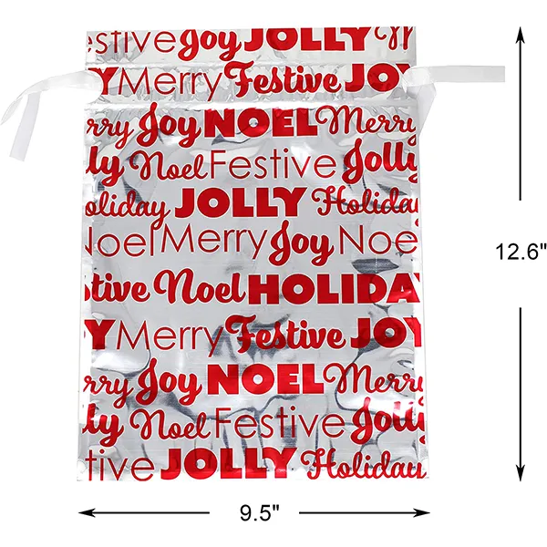 36pcs Assorted Size Drawstring Christmas Gift Bags 6 36pcs Assorted Size Drawstring Christmas Gift Bags - Image 4