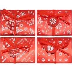 36pcs Christmas Foil Gift Card Box With With Ribbon Holder -Christmas Favors Shop 36pcs Christmas Foil Gift Card Box with with Ribbon Holder 6